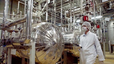 European nations want Iran to account for 400kg of uranium enriched at 60 per cent. AP