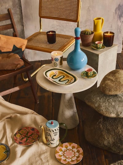The new homeware category offers offer items for the tabletop, cushions and throws, home fragrance and other decorative accessories. Courtesy MatchesFashion.com