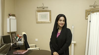Dr Maryam Matar pose at her office at the UAE Genetic Diseases Association. Jaime Puebla / The National