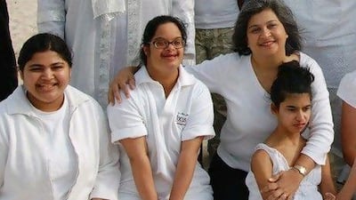 Gulshan Kavarana, front right, with her daughter, Zara, right, on an outing with special needs children.