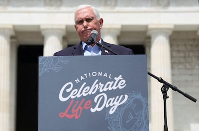 Republican presidential candidate Mike Pence addresses the 'National Celebrate Life Day Rally' in Washington on June 24. Reuters