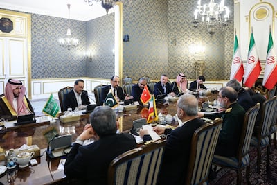 Officials from the Makkah pact countries flew to Iran as part of a push for diplomacy. Iranian presidential palace