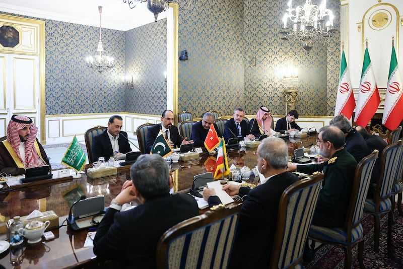 Officials from the Makkah pact countries flew to Iran as part of a push for diplomacy. Iranian Presidential Palace