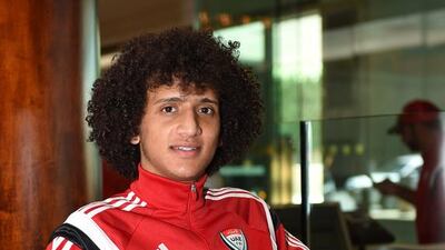 Omar Abdulrahman looking pleased. With the UAE one game away from the final, he should be.