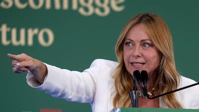 Italian Prime Minister Giorgia Meloni. EPA
