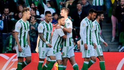 There have been plenty of goal celebrations for Real Betis to enjoy this season. Cristina Quicler / AFP Photo