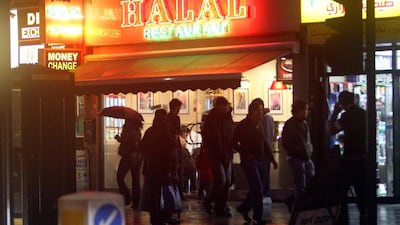 A halal restaurant on Edgware Road, London. About 70 per cent of HalalBooking.com’s clients are in the EU – across the UK, France and Germany. Stephen Lock for The National