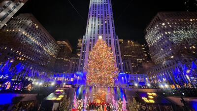 The Christmas tree at Rockefeller Centre in New York City is a photo opportunity for many foreign visitors. AFP