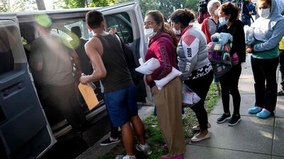 Mr Abbott said Texas sent two buses of migrants to Washington in an effort to call on Mr Biden's administration to 'secure the border. AFP