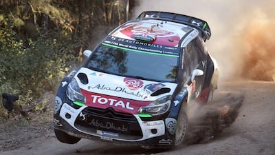 Citroen Abu Dhabi's Kris Meeke is just 0.300secs behind Rally Australia leader Sebastien Ogier after the second day. William West / AFP