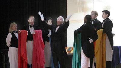 Rehearsing La Bohème for the Abu Dhabi Festival.