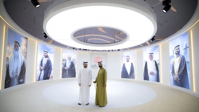 Sheikh Mohammed, accompanied by Sheikh Hamdan bin Mohammed, Crown Prince of Dubai, Deputy Prime Minister and Minister of Defence, attends the launch of the Al Maktoum Archives. Photo: Dubai Media office