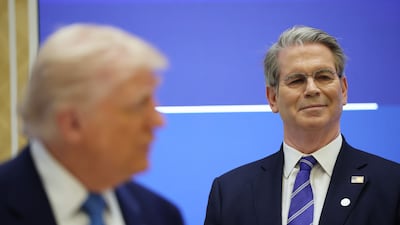 US Treasury Secretary Scott Bessent, pictured with President Donald Trump, predicted America will 'do a lot of regional deals'. Getty Images