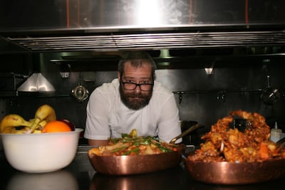 Chef Stephene Cedelle with the staff food at Bistro des Arts. Courtesy Bistro des Arts