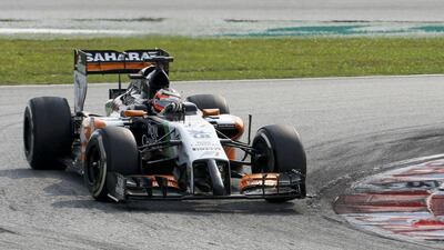Nico Hulkenberg is sixth in the Formula One driver standings, three points ahead of Sebastian Vettel and two behind Kevin Magnussen. Samsul Said / Reuters