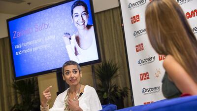 Iraqi-American humanitarian, author and media personality Zainab Salbi will host Nida'a, a talk show that aims to give women in the Middle East a chance to share their stories and air their issues. Antonie Robertson / The National