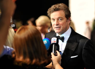 Colin Firth at the Dubai premiere of The King's Speech. Getty Images