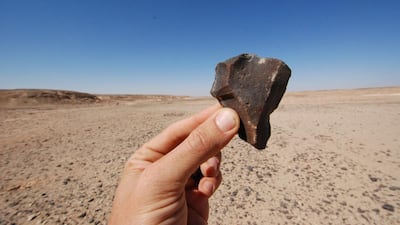 A Nubian Complex core from Wadi Aybut, Nejd Plateau. Courtesy Jeffrey Rose