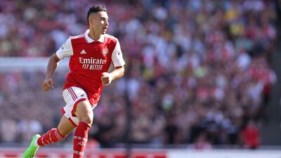 Gabriel Martinelli 8 - Gave defenders a torrid time with his directness on the left flank, and he was rewarded with a goal from a well-taken strike outside the box. AFP