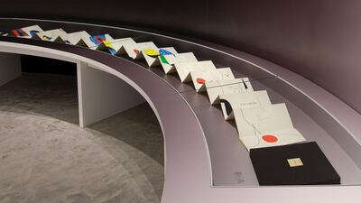 Shuzo Takiguchi and Joan Miro’s ‘In the Company of the Stars’. Courtesy of Sharjah Art Foundation