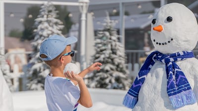 Yas Winter Fest features a snow zone. Photo: Yas Winter Fest