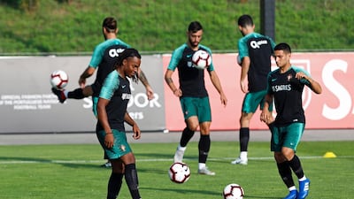 The likes of Renato Sanches, front left, have a chance to reboot their careers in Portugal colours after fading from the spotlight since the team's Euro 2016 triumph. EPA