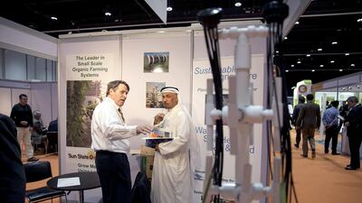 An exhibit on small-scale organic farming at the Global Forum for Innovation in Agriculture. Silvia Razgova / The National