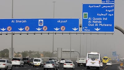 Commuters faced heavy traffic congestion throughout the UAE on Wednesday. Satish Kumar / The National