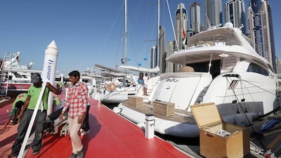 The UAE currently ranks ninth in the world for superyacht manufacturing, according to the 2015 Show Boats International Global Order Book. Pawan Singh / The National