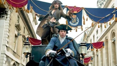 Johnny Depp in Pirates of the Caribbean 4.