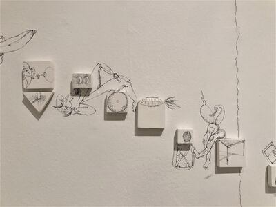 Detail of Soma Surovi Jannat's work at Dhaka Art Summit. Alexandra Chaves / The National