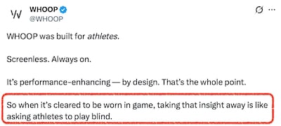 Amid the controversy related to the Australian Open, Whoop issued a statement.