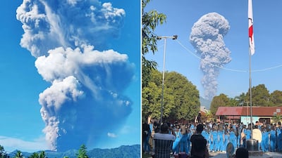 Three hikers killed as Mount Dukono volcano erupts in Indonesia split