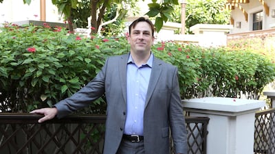 Christian Turner, an executive from the global strategy, design and brand experience company Siegel+Gale, spoke during the Simplicity Talk event at Vida hotel in Downtown Dubai in Dubai. Pawan Singh / The National