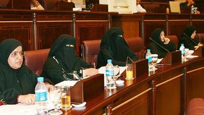The five women who were appointed to the Sharjah Consultative Council in 2001 were the first in the Gulf to hold such positions. Today there are seven women serving terms as members of the 40-person council.