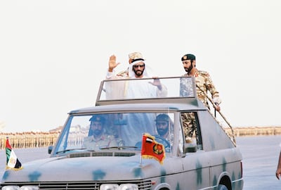 Sheikh Zayed, the Founding Father, assesses UAE troops who took part in the 1991 Operation Desert Storm in Kuwait. Photo: Al Ittihad