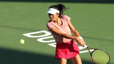 Hsieh Su-wei’s week in Dubai has been excellent, what with three wins for the player over a top-10 seed. Karim Sahib / AFP