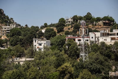 Ogero, Lebanon's state-run telecoms provider, has a mast in Hrar, but connection speeds mean the service is often unusable. Elizabeth Fitt for The National