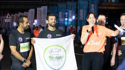 UAE astronauts Hazza Al Mansouri and Sultan Al Neyadi at Dubai Run