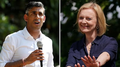 Rishi Sunak and Liz Truss will attend a hustings even in Eastbourne on Friday evening. AFP