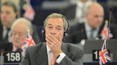 Nigel Farage rose to prominence in the UK on a rising tide of populism. Patrick Seeger / EPA