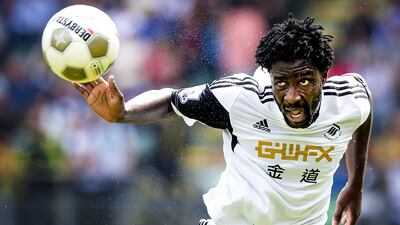 Wilfried Bony has nine goals in 20 Premier League matches for Swansea City this season. Koen Van Weel / EPA