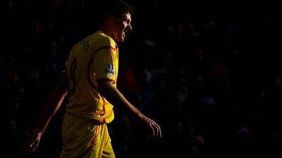 Steven Gerrard of Liverpool looks on during his side's Premier League win over Sunderland on Saturday. Michael Regan / Getty Images