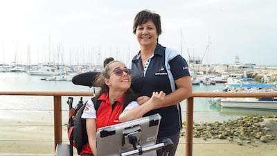 Nadia Clarke at Dubai Offshore Sailing Club ahead of a Sailability session. Courtesy Paul McConkey