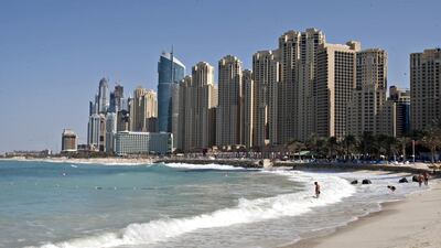 Beachside at Jumeirah Beach Residences in Dubai. Jeff Topping / The National