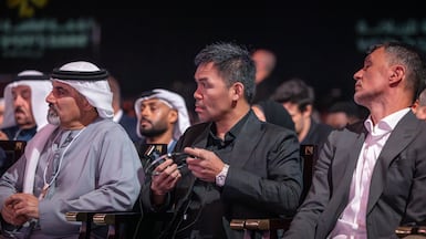 Manny Pacquiao at the World Sports Summit at Madinat Jumeirah in Dubai. Antonie Robertson / The National