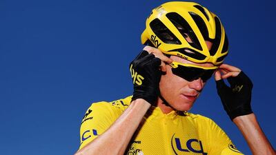 2015 Tour de France leader Chris Froome of Team Sky shown before the 16th stage of the race on Monday. Bryn Lennon / Getty Images / July 20, 2015