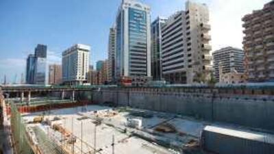 The Meena Road portion of the tunnel on Salam Street begins to take shape.