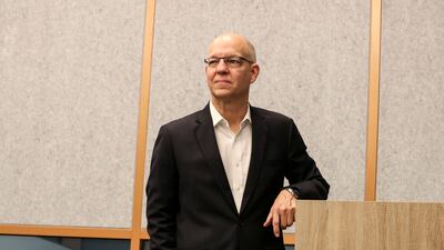 Dr Ray Johnson is the first chief executive of Abu Dhabi's Technology Innovation Institute at Masdar City and he has AI ambitions. Khushnum Bhandari / The National