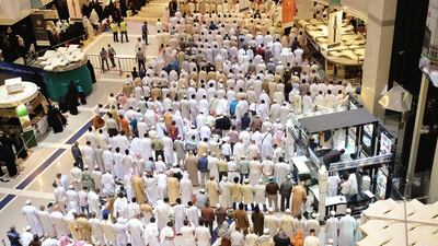 Day 13 — ‘Worshippers from all over Makkah come to the Great Mosque for Friday prayers. They must arrive to the mosque before 11am to enjoy the Imam’s Friday sermon (Khutba) and those who arrive late are not allowed inside. To escape the heat and to still hear to the Imam’s sermon, worshippers can travel to any of the Mekkah malls where the sermon can be heard through the malls speaker systems.’ Ammar Al Attar for The National